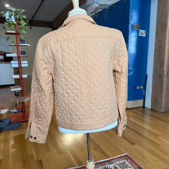 Evelyn & Arthur Vintage Cropped Quilted Jacket 100% Silk Western Style - Picture 2 of 3